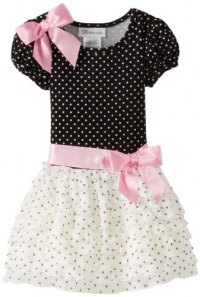 Bonnie Jean Girls 2-6X Eyelash Dot Dropwaist Dress, Black, 2T Bonnie Jean Girls 2-6X Eyelash Dot Dropwaist Dress, Black, 2T