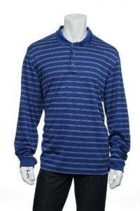 Izod Golf Men's Blue Horizontal Striped Polo Shirt Izod Golf Men's Blue Horizontal Striped Polo Shirt