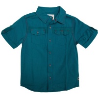 Sean John Boys 12-24 Months Cargo Woven Shirt (18M, Teal) Sean John Boys 12-24 Months Cargo Woven Shirt (18M, Teal)