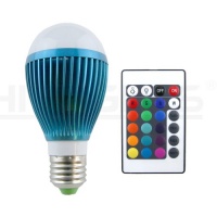 HitLights BLUE-MOON Multi Color 9W RGB Changing LED Globe Light Bulb, Super Bright Mood Light with Upgraded Remote Memory Function Since 3/6/13 HitLights BLUE-MOON Multi Color 9W RGB Changing LED Globe Light Bulb, Super Bright Mood Light with Upgraded Remote Memory Function Since 3/6/13