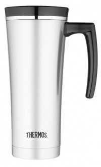 Thermos 16-Ounce Vacuum Insulated Travel Mug, Black Thermos 16-Ounce Vacuum Insulated Travel Mug, Black
