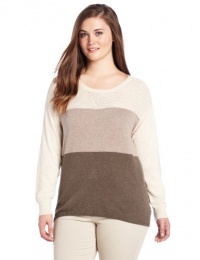 DKNY Jeans Women's Plus-Size High-Low Colorblock Sweat DKNY Jeans Women's Plus-Size High-Low Colorblock Sweat