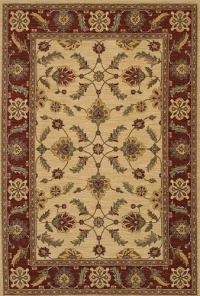 Area Rug 5x8 Rectangle Traditional Ivory-Limestone Green Color - Karastan Sierra Mar Collection Area Rug 5x8 Rectangle Traditional Ivory-Limestone Green Color - Karastan Sierra Mar Collection