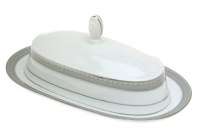 Mikasa Platinum Crown Covered Butter Dish Mikasa Platinum Crown Covered Butter Dish