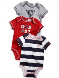 GUESS Kids Boys Newborn Three-Piece Bodysuit Set (0-9m), MULTICOLORED (6/9M) GUESS Kids Boys Newborn Three-Piece Bodysuit Set (0-9m), MULTICOLORED (6/9M)