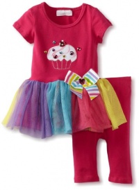 Bonnie Baby Girls Infant Fuchsia Cupcake Legging Set, Multi, 12 Months Bonnie Baby Girls Infant Fuchsia Cupcake Legging Set, Multi, 12 Months