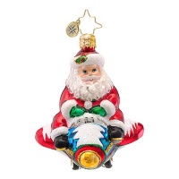 Christopher Radko Jet Set Santa Little Gem Ornament Christopher Radko Jet Set Santa Little Gem Ornament