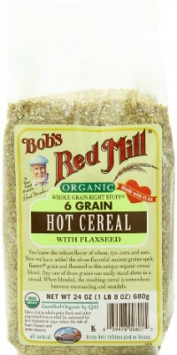 Bob's Red Mill Organic 6 Grain Hot Cereal, 24-Ounce (Pack of 4)