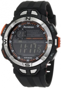 Armitron Men's 408233ORG Chronograph Multi-Function Orange Accented Black Resin Sport Watch Armitron Men's 408233ORG Chronograph Multi-Function Orange Accented Black Resin Sport Watch