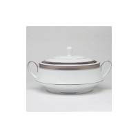 Noritake Crestwood Platinum Covered Vegetable Bowl Noritake Crestwood Platinum Covered Vegetable Bowl