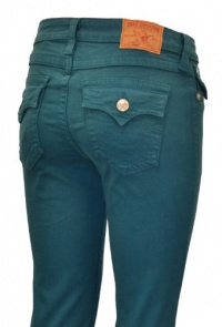 True Religion Brand Women's Serena Flap Pocket Jean Pant-Peacock Blue True Religion Brand Women's Serena Flap Pocket Jean Pant-Peacock Blue