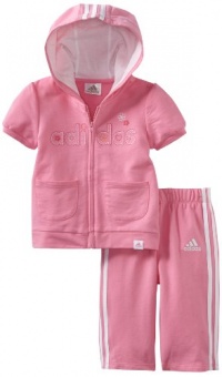 adidas Baby-Girls Infant ITG Clubhouse Short Sleeve Jacket and Pant Set, Pink, 12 Months adidas Baby-Girls Infant ITG Clubhouse Short Sleeve Jacket and Pant Set, Pink, 12 Months