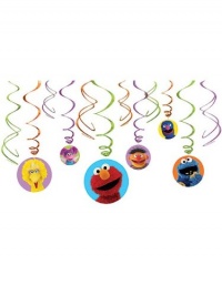 Sesame Street Hanging Swirl Value Pack (Multi-colored) Party Accessory Sesame Street Hanging Swirl Value Pack (Multi-colored) Party Accessory