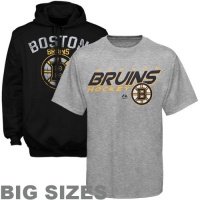 NHL Majestic Boston Bruins Pullover Big Sizes Hoodie and T-Shirt Combo - Black/Gray NHL Majestic Boston Bruins Pullover Big Sizes Hoodie and T-Shirt Combo - Black/Gray