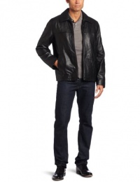 Tommy Hilfiger Men's Classic Open Bottom Genuine Leather Jacket Tommy Hilfiger Men's Classic Open Bottom Genuine Leather Jacket
