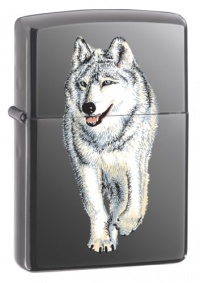 Zippo Wolf Black Ice Pocket Lighter Zippo Wolf Black Ice Pocket Lighter