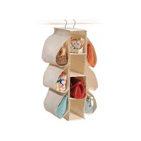 Richards Homewares Hanging Handbag Organizer-Canvas/Natural Richards Homewares Hanging Handbag Organizer-Canvas/Natural