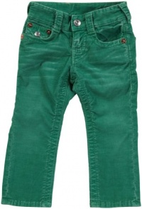 True Religion Boys 2-7 Jack Slim Fit Light Weight Overdye Cord, Kelly Green, 14