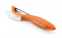 Rachael Ray Tools 3-in-1 Vegetable Peeler/Brush Veg-A-Peel, Orange Rachael Ray Tools 3-in-1 Vegetable Peeler/Brush Veg-A-Peel, Orange