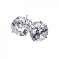 Bling Jewelry Basket Set Mens Round CZ Stud Earrings 925 Sterling Silver 7mm Bling Jewelry Basket Set Mens Round CZ Stud Earrings 925 Sterling Silver 7mm