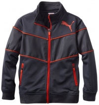 Puma - Kids Boys 2-7 Toddler Textured Tricot Jacket, Grey, 4T Puma - Kids Boys 2-7 Toddler Textured Tricot Jacket, Grey, 4T