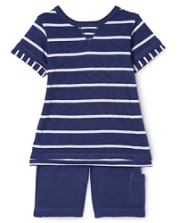 Stripes and solids in a fine cotton slub make a swell addition to your little guy's playtime wardrobe. Stripes and solids in a fine cotton slub make a swell addition to your little guy's playtime wardrobe.