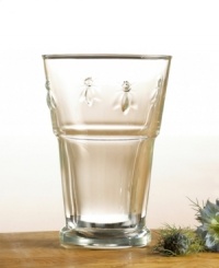 Inspired by an official travel set belonging to Napoleon in which the bee pattern was used, the La Rochere large drinking glass (shown center) is both a nod to history and a modern classic. Famous for its uniquely clear glass and sturdy construction, La Rochere Napoleonic Bee is ideal for everyday use. Inspired by an official travel set belonging to Napoleon in which the bee pattern was used, the La Rochere large drinking glass (shown center) is both a nod to history and a modern classic. Famous for its uniquely clear glass and sturdy construction, La Rochere Napoleonic Bee is ideal for everyday use.