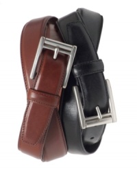 Add instant polish for the office or the weekend when you throw on this sleek leather belt from Lauren by Ralph Lauren. Add instant polish for the office or the weekend when you throw on this sleek leather belt from Lauren by Ralph Lauren.