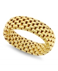 The bold standard. Giani Bernini's mesh stretch ring is crafted from 24k gold over sterling silver for a stunning look. Ring adjusts to fit finger. The bold standard. Giani Bernini's mesh stretch ring is crafted from 24k gold over sterling silver for a stunning look. Ring adjusts to fit finger.