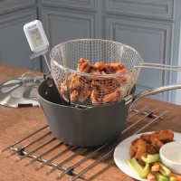 MIU France Hard-Anodized Aluminum Stovetop Deep Fryer, Black/Silver, 6-Qt. MIU France Hard-Anodized Aluminum Stovetop Deep Fryer, Black/Silver, 6-Qt.