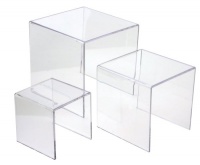 Clear Acrylic Riser Set (3, 4, 5); Gibson Holders GHPP1050E Clear Acrylic Riser Set (3, 4, 5); Gibson Holders GHPP1050E