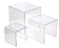 Clear Acrylic Riser Set (3, 4, 5); Gibson Holders GHPP1050E