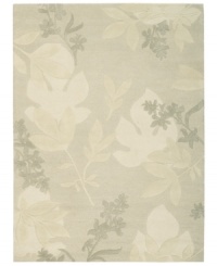 Uplifting style. Nourison's Skyland rug features a lush, dreamy design rendered in soft, cloud-like grey shades, bringing a heavenly feel to any space. The plush wool rug is enhanced with meticulous hand carving for beautiful detail and texture. (Clearance) Uplifting style. Nourison's Skyland rug features a lush, dreamy design rendered in soft, cloud-like grey shades, bringing a heavenly feel to any space. The plush wool rug is enhanced with meticulous hand carving for beautiful detail and texture. (Clearance)