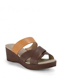 THE LOOKCrisscross leather vampContrast horizontal strapPadded insoleSelf-covered wedge, 2¾ (70mm)Self-covered platform, 1 (25mm)Compares to a 1¾ heel (45mm)THE MATERIALLeather upperLeather liningLeather and rubber soleORIGINImported THE LOOKCrisscross leather vampContrast horizontal strapPadded insoleSelf-covered wedge, 2¾ (70mm)Self-covered platform, 1 (25mm)Compares to a 1¾ heel (45mm)THE MATERIALLeather upperLeather liningLeather and rubber soleORIGINImported