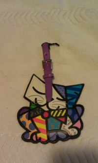 Romer Britto Luggage Tag Happy Cat Romer Britto Luggage Tag Happy Cat