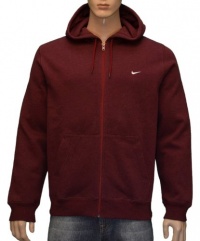 Nike Men's Classic Fleece Full Zip Hoodie Sweatshirt Maroon