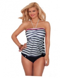Ralph Lauren Nautical Design Halter Tankini Style Swimsuit Ralph Lauren Nautical Design Halter Tankini Style Swimsuit