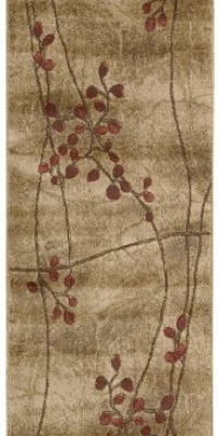 Nourison Zanibar Floral Vine Latte 2.3-Feet by 8-Feet Polyacrylic Runner Rug Nourison Zanibar Floral Vine Latte 2.3-Feet by 8-Feet Polyacrylic Runner Rug