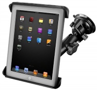 RAM-B-166-TAB3U: RAM Suction Cup Twist Lock Mount with Tab-Tite Cradle for the Apple iPad, iPad 2, HP TouchPad