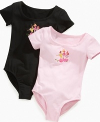 Keep her cute, keep her comfy. This Disney leotard is perfect for your pretty little princess. Keep her cute, keep her comfy. This Disney leotard is perfect for your pretty little princess.