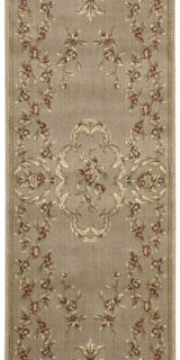 Nourison Zanibar Aubusson Mocca 2.0-Feet by 5.9-Feet Polyacrylic Area Rug Nourison Zanibar Aubusson Mocca 2.0-Feet by 5.9-Feet Polyacrylic Area Rug
