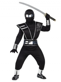 Silver Mirror Ninja Child Costume L Silver Mirror Ninja Child Costume L