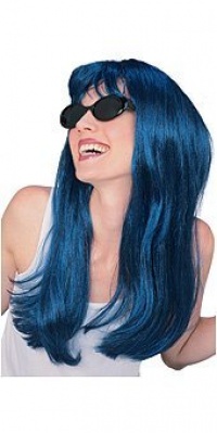 Glamour Wig in Blue & Black by Rubie's Glamour Wig in Blue & Black by Rubie's