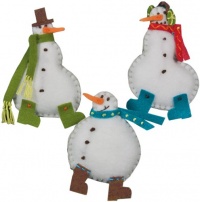 Dimensions Needlecrafts Felt Applique, Simple Snowmen Ornaments Dimensions Needlecrafts Felt Applique, Simple Snowmen Ornaments