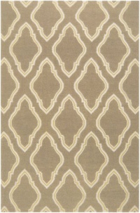 Area Rug 5x8 Rectangle Transitional Taupe-Cream Color - Surya Fallon Rug from RugPal Area Rug 5x8 Rectangle Transitional Taupe-Cream Color - Surya Fallon Rug from RugPal