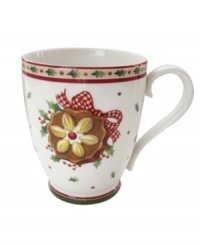 Trimmed with fine cookies and festive holly, the irresistible Winter Bakery mug is something everyone can savor at the table. Cute for hot cocoa and eggnog, in Villeroy & Boch porcelain. Trimmed with fine cookies and festive holly, the irresistible Winter Bakery mug is something everyone can savor at the table. Cute for hot cocoa and eggnog, in Villeroy & Boch porcelain.