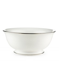 Express the best of taste at the table. Lustrous banded details add a crisp, clean finish to the white china all-purpose bowl. Express the best of taste at the table. Lustrous banded details add a crisp, clean finish to the white china all-purpose bowl.