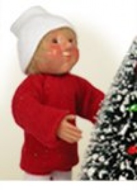Toddler Decorating Tree Boy Figurine Toddler Decorating Tree Boy Figurine