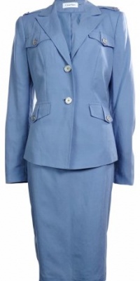 Calvin Klein Skirt Suit Blue Steel 2