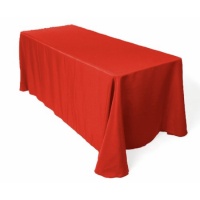 90 x 132 in. Rectangular Polyester Tablecloth Red 90 x 132 in. Rectangular Polyester Tablecloth Red